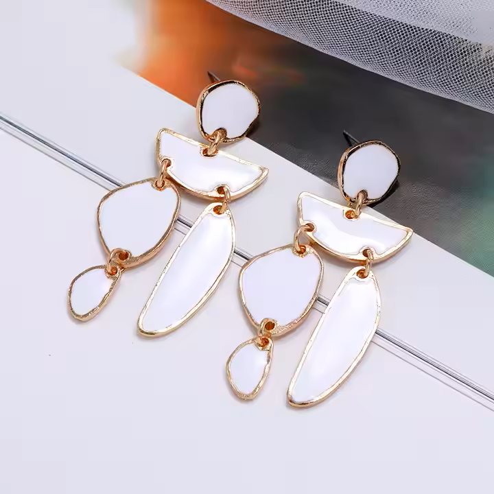Oiled Metal High-Quality Irregular Dangling Drop Earrings